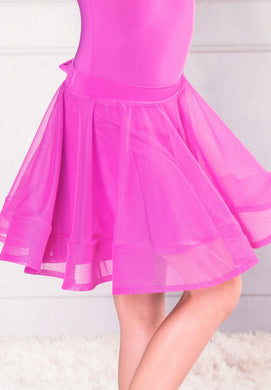 Dance America JR-S1 - Girls Short Mesh Dance Skirt