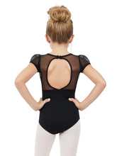 Load image into Gallery viewer, Puff Sleeve Keyhole Back Leotard - Girls
11311C