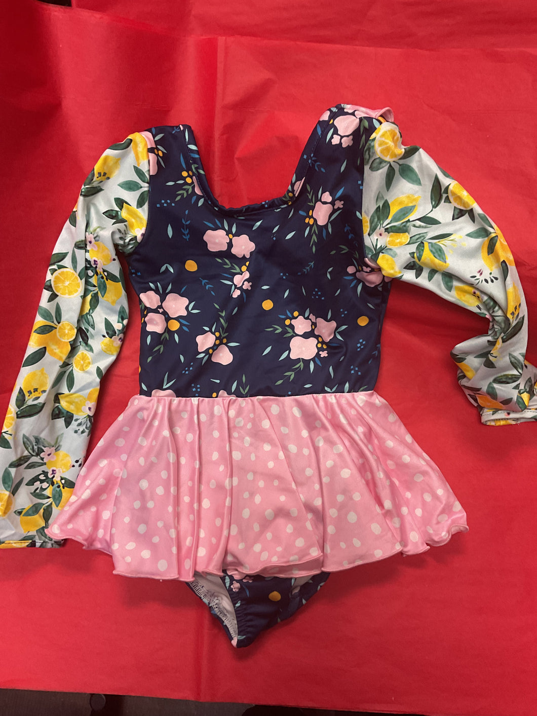 Pink Dotted Skirted Leotard-Leo Luvs