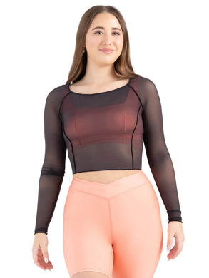 Capezio SUNSET NOSTALGIA DUSK LONGSLEEVE MESH TOP- 12247W