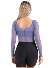 Load image into Gallery viewer, Capezio SUNSET NOSTALGIA DUSK LONGSLEEVE MESH TOP- 12247W