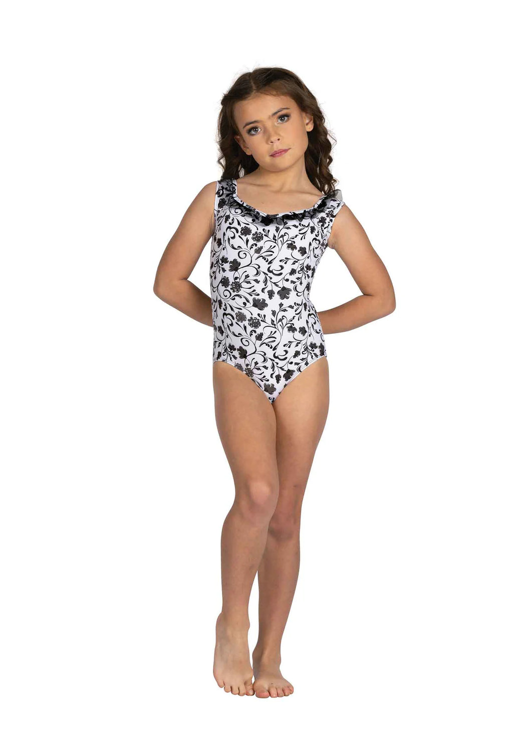Danz N Motion Kids Emory Floral Print Tank Leotard
