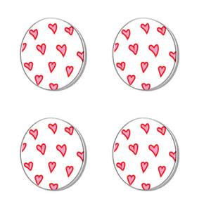 SCAR AND CO.
Mini Hearts Mini Round Magnet Set