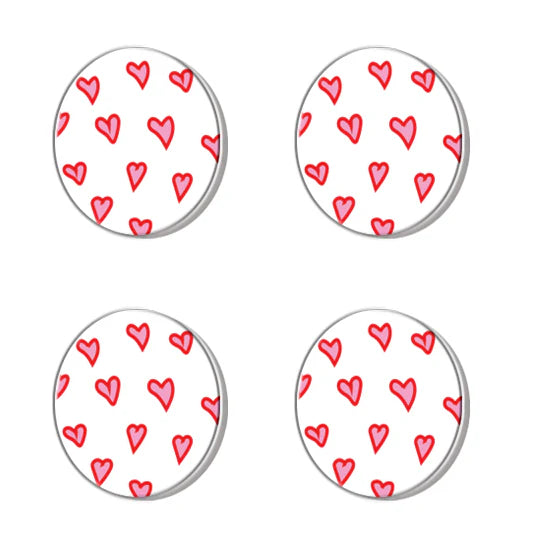 SCAR AND CO.
Mini Hearts Mini Round Magnet Set