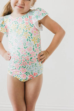 DAFFODILS S/S FLUTTER SLEEVE LEOTARD