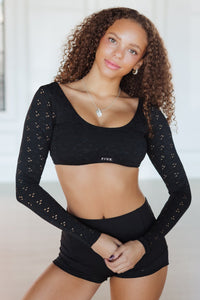 REVERSIBLE LONG SLEEVE EYELET BRA FIVE
