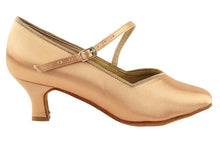 Load image into Gallery viewer, Very Fine S9138 Tan Satin Ladies Ballroom Shoe Tan Satin