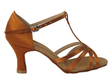 Very Fine S9235 Copper Tan Satin Womens Latin Shoe