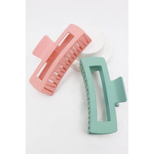 Load image into Gallery viewer, Matte Jumbo Cut Out Rectangle Hair Claw