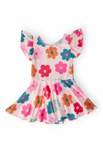 Load image into Gallery viewer, Retro Floral S/S Twirl Leotard