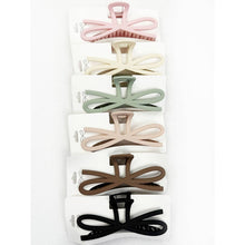Load image into Gallery viewer, Soft Tone Jumbo Knotted Bow Hair Clip Claw