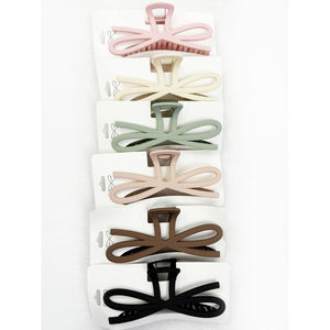 Soft Tone Jumbo Knotted Bow Hair Clip Claw