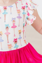 Load image into Gallery viewer, Ballerina Bows S/S Twirl Leotard