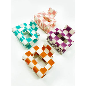 Checkered Hair Claw fashion, jewelry ￼