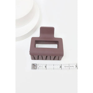 Matte Color Rectangle Medium Hair Clip