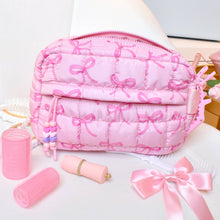 Load image into Gallery viewer, Quilted Scrunchies Bow Printed Pouch
