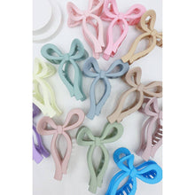 Load image into Gallery viewer, Matte Pastel Tone Bow Shape Hair Claw fashion jewelry