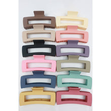 Load image into Gallery viewer, Matte Jumbo Cut Out Rectangle Hair Claw