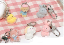 Load image into Gallery viewer, Softie Fluffy Animal Mini Keyring Bag Zipper Charm
