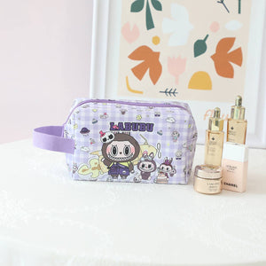 Cute Labubu Makeup Cosmetic Bag With Strap