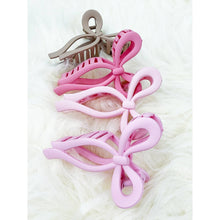 Load image into Gallery viewer, Assorted Pink and Taupe Shades of Bow Clip