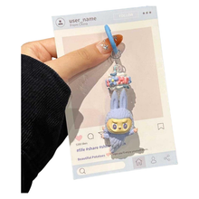 Load image into Gallery viewer, Labubu Lazy Yoga Series Plush Phone Strap