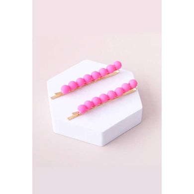 Matte Beaded Bobby Clips