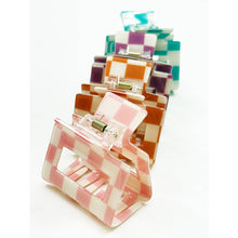 Load image into Gallery viewer, Checkered Hair Claw fashion, jewelry ￼