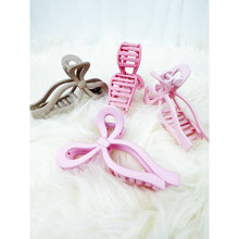 Load image into Gallery viewer, Assorted Pink and Taupe Shades of Bow Clip