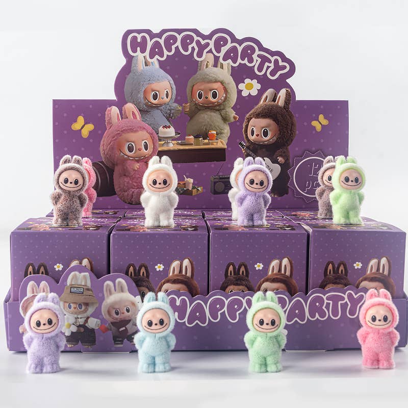 Flocked Mini Labubu Devil Blind Box 12pcs Set