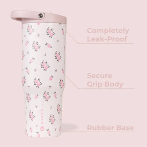 Wildrose Floral 40 oz Sport Water Bottle