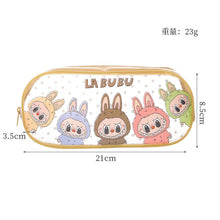 Load image into Gallery viewer, LABUBU Kids&#39; Clear Pencil Case Printed PU Zipper Pouch Back To School