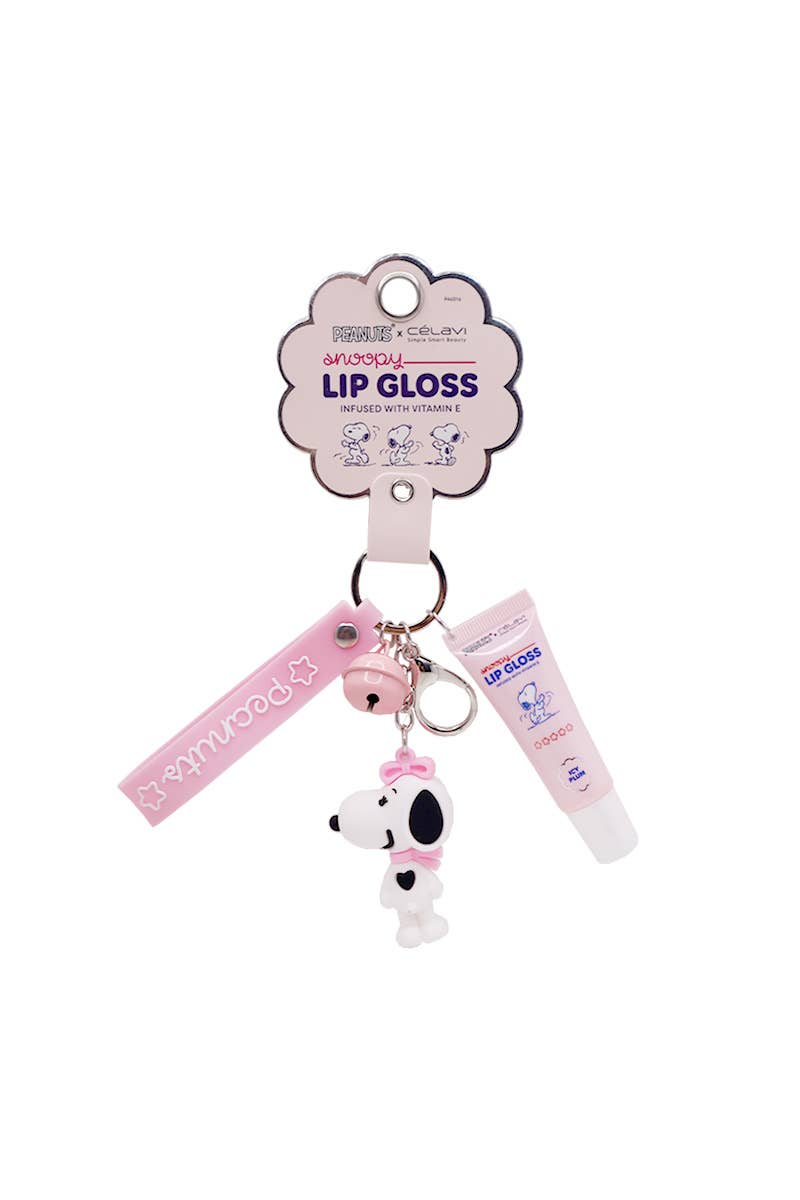 Celavi P46016 Peanuts Snoopy Lip Gloss & Keychain Charms -12