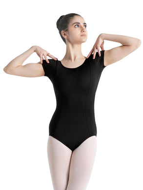 Studio Collection Dual Pinch Cap Sleeve Leotard With Princess Seams SE1014W