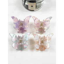 Load image into Gallery viewer, Marble Tortoise Acrylic Butterfly Hair Claw Clip