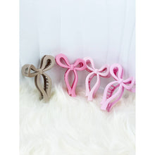 Load image into Gallery viewer, Assorted Pink and Taupe Shades of Bow Clip