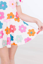 Load image into Gallery viewer, Retro Floral S/S Twirl Leotard