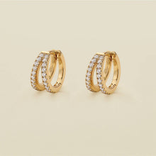 Load image into Gallery viewer, CZ Split Hoop Earrings
