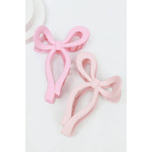 Load image into Gallery viewer, Matte Pastel Tone Bow Shape Hair Claw fashion jewelry