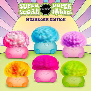 Super Duper Sugar Squisher Toy- Mushroom