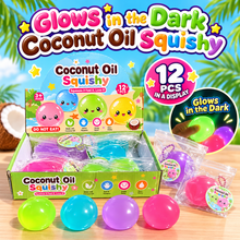 Load image into Gallery viewer, Glow in the Dark Coconut Oil Ball Squishy