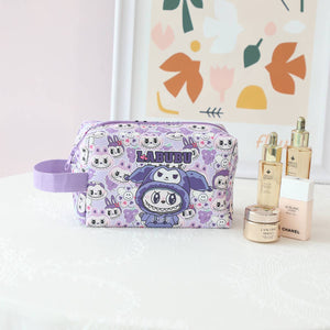 Cute Labubu Makeup Cosmetic Bag With Strap