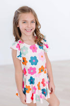 Load image into Gallery viewer, Retro Floral S/S Twirl Leotard