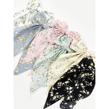 Load image into Gallery viewer, Soft Floral Long Tail Bow Clip princess accessories