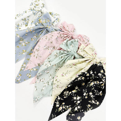 Soft Floral Long Tail Bow Clip princess accessories