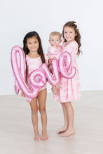Load image into Gallery viewer, Blushing Bows S/S Flutter Sleeve Leotard