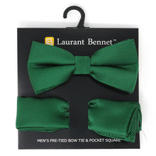 Load image into Gallery viewer, Poly Woven Men&#39;s Banded Bow Tie and Hanky Set - BTH6308