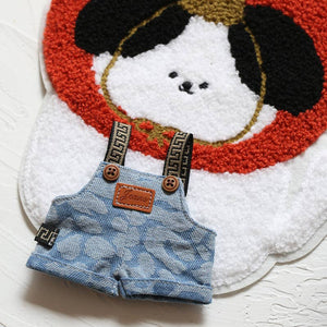 Handmade Blue Denim Romper Overall Doll Clothes