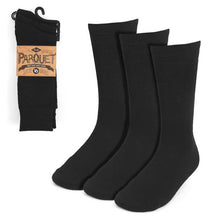 Load image into Gallery viewer, Assorted Pack (3 Pairs) Men&#39;s Solid Black Fancy Dress Socks