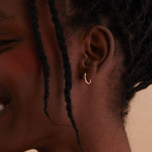 Load image into Gallery viewer, Pink Heart Huggie Hoop Earrings